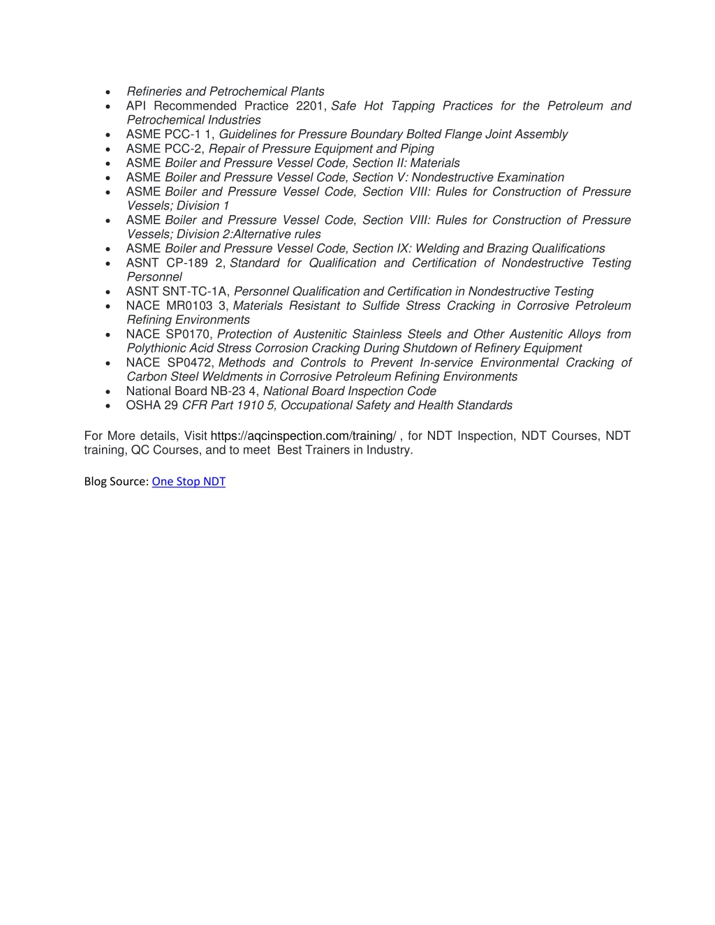PPT - Pressure Vessel Inspection- Non Destructive Testing In Service ...
