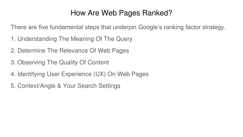 PPT - How are Web Pages Ranked_ Important Ranking Factors PowerPoint ...