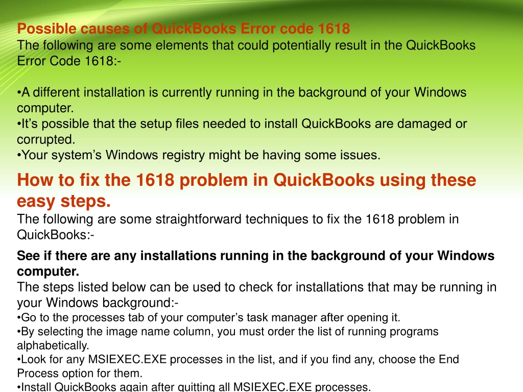 java runtime did not install error code 1618
