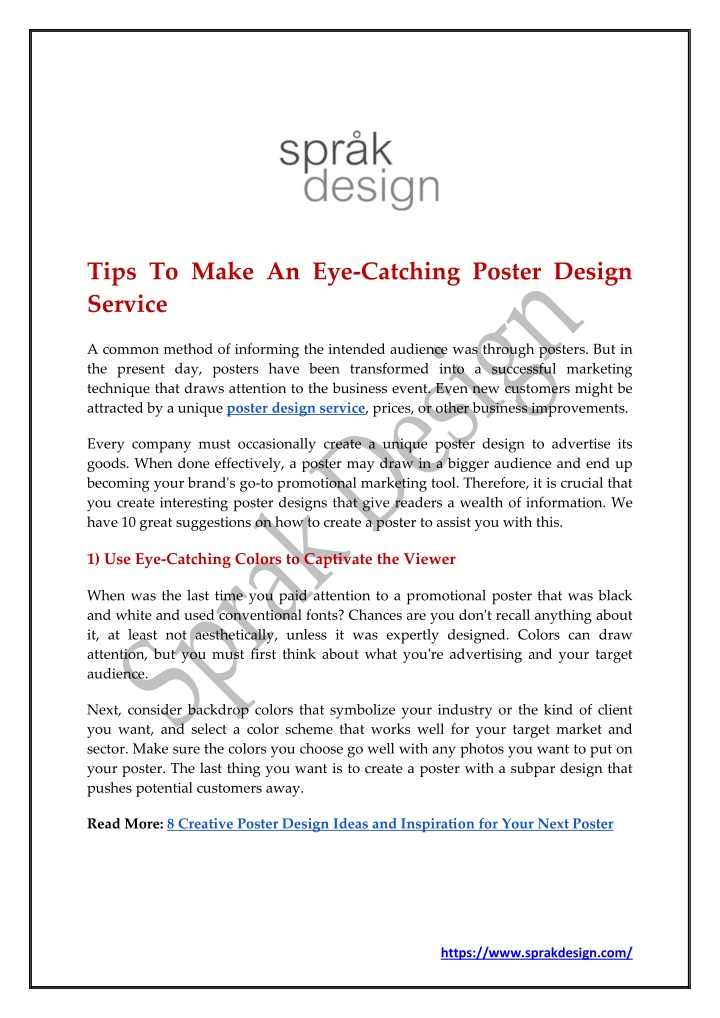 PPT - Tips To Make An Eye-Catching Poster Design Service PowerPoint ...