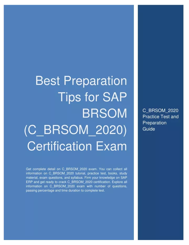 C-BRSOM-2020 Study Dumps