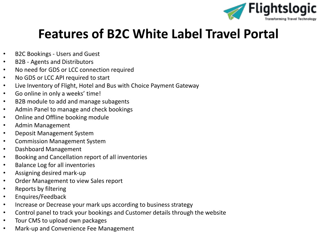 PPT - B2C White Label Travel Portal PowerPoint Presentation, Free ...