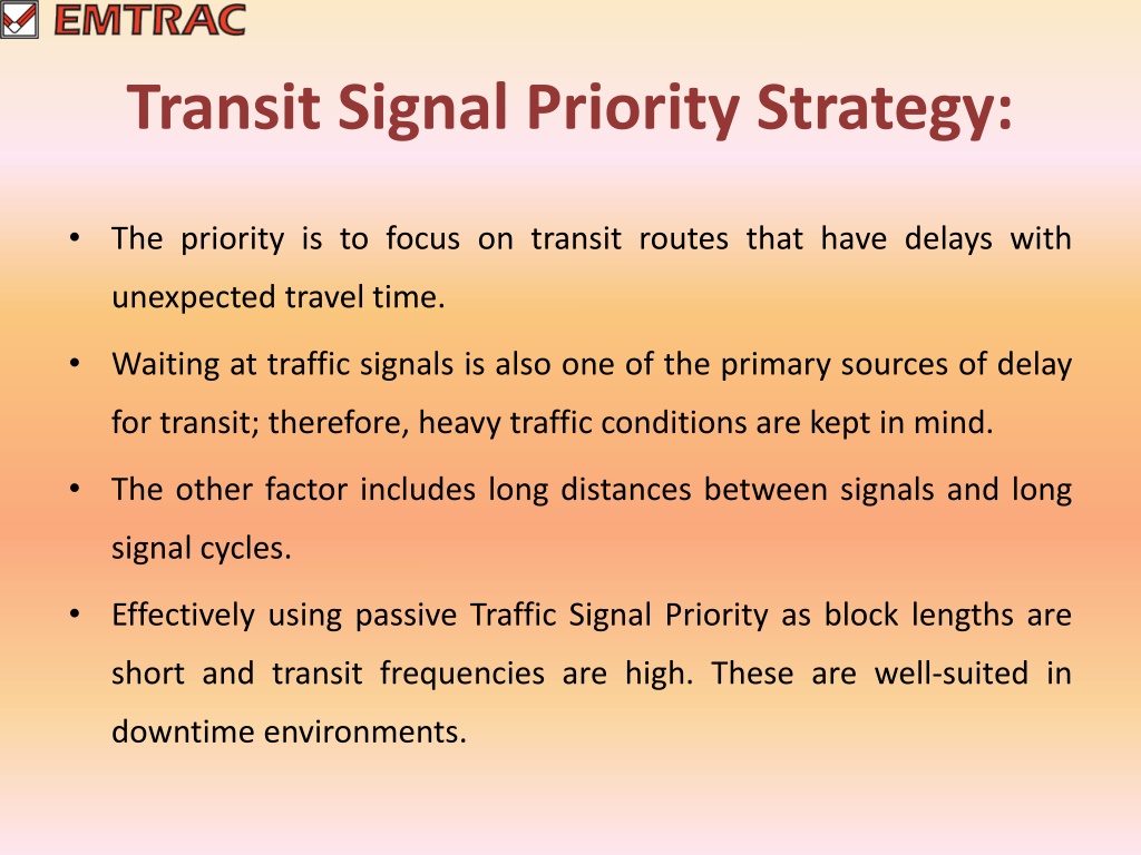 PPT - Transit Signal Priority: When To Use This Strategy (Full ...