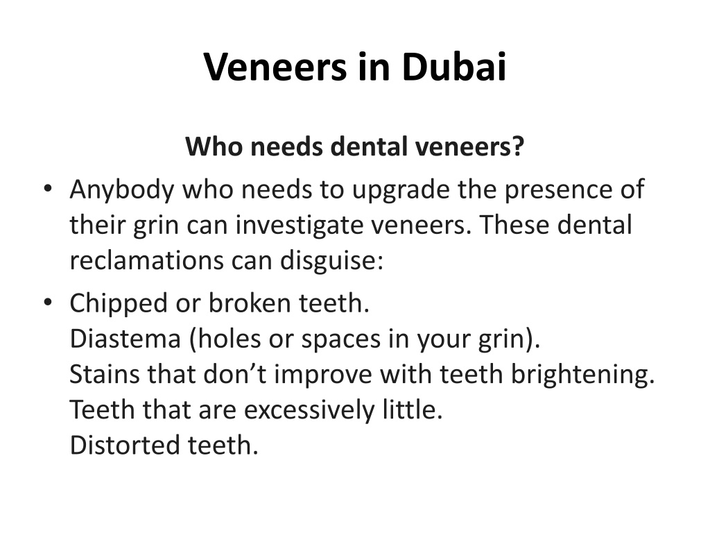 PPT Veneers in Dubai PowerPoint Presentation, free download ID11758684