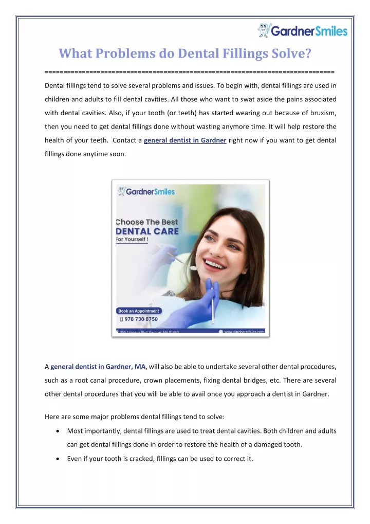 PPT What Problems do Dental Fillings Solve.docx PowerPoint