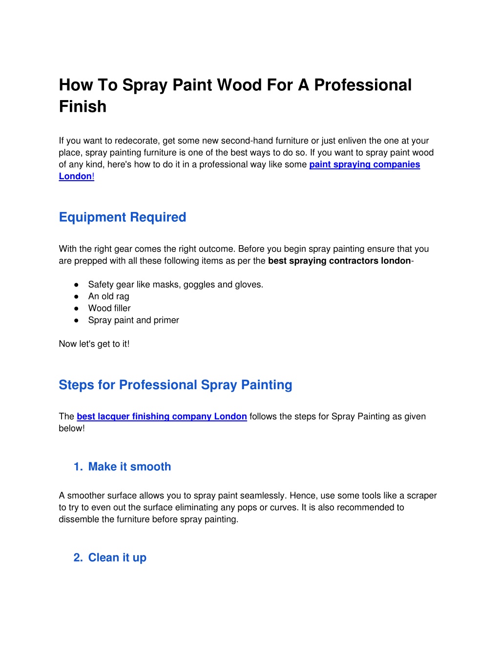 PPT How To Spray Paint Wood For A Professional Finish PowerPoint