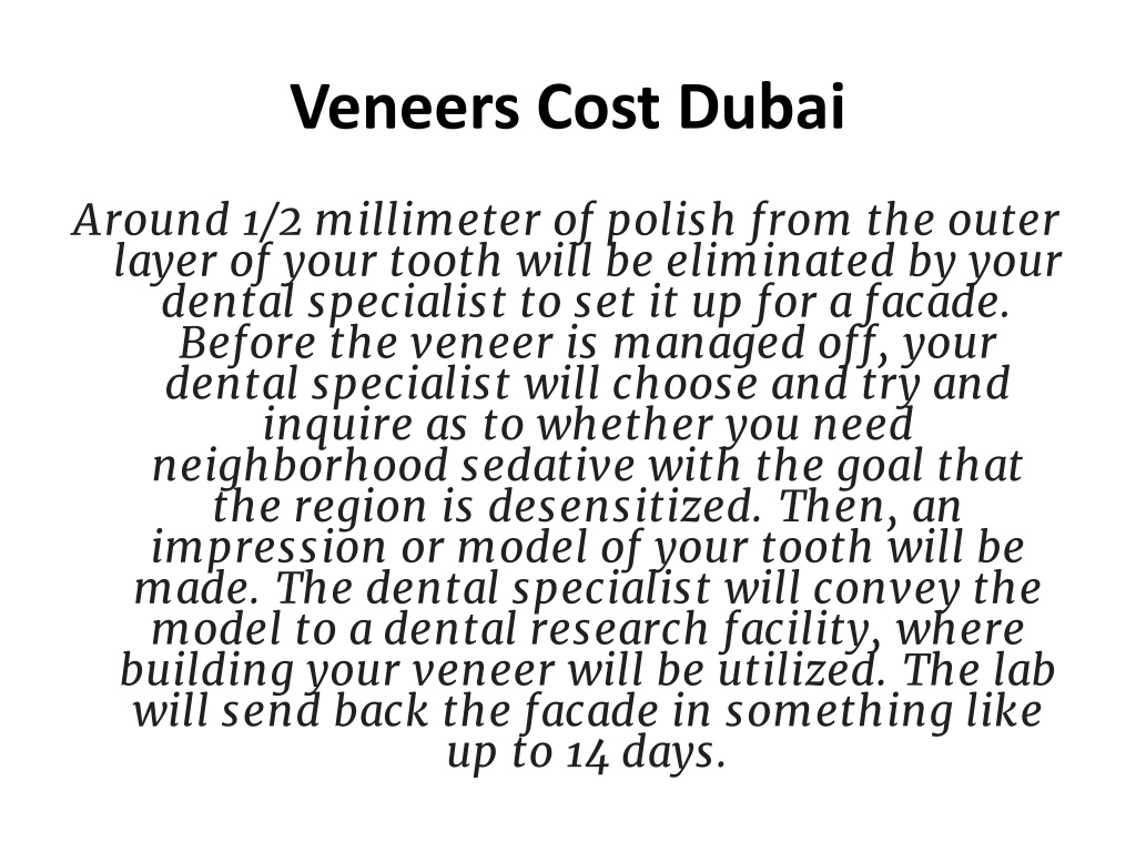 PPT Veneers Cost Dubai PowerPoint Presentation, free download ID