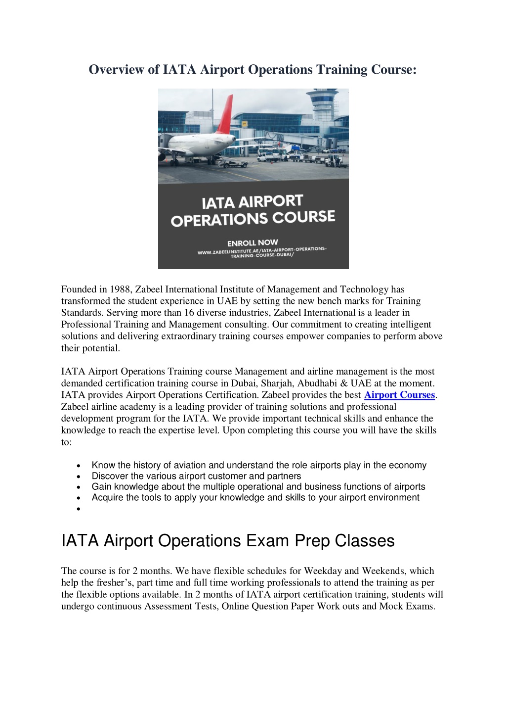 PPT - Overview of IATA Airport Operations Training Courses PowerPoint ...