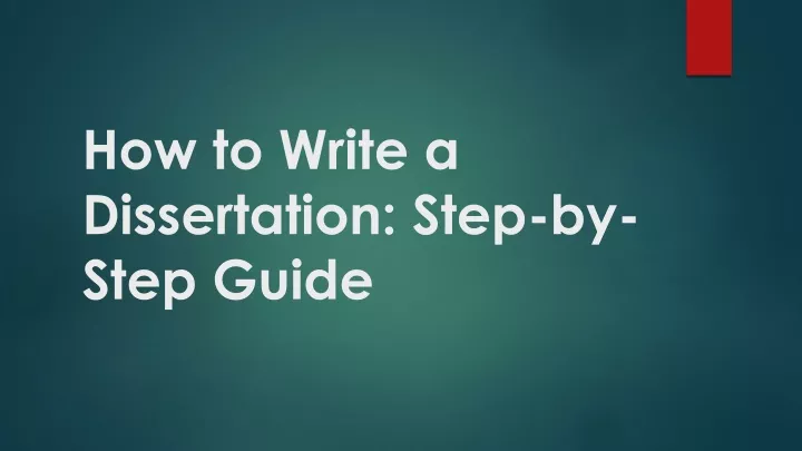 how to write dissertation ppt