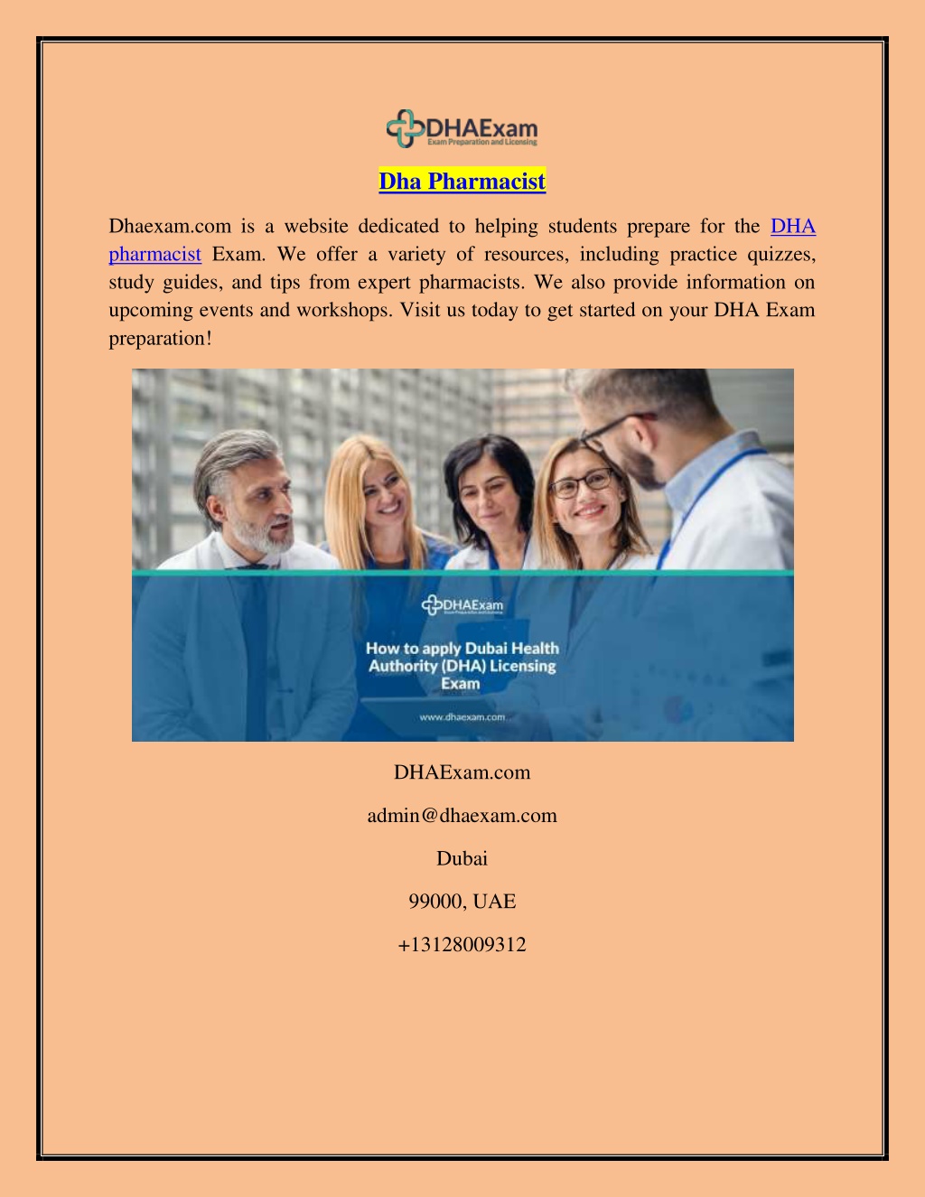 PPT Dha Pharmacist Dhaexam PowerPoint Presentation, free download