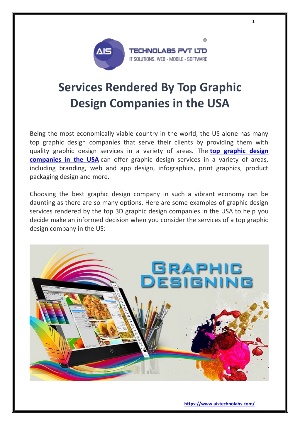 PPT Services Rendered by Top Graphic Design Companies in the USA