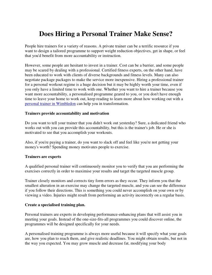 PPT Does Hiring A Personal Trainer Make Sense PowerPoint Presentation ID 11763677