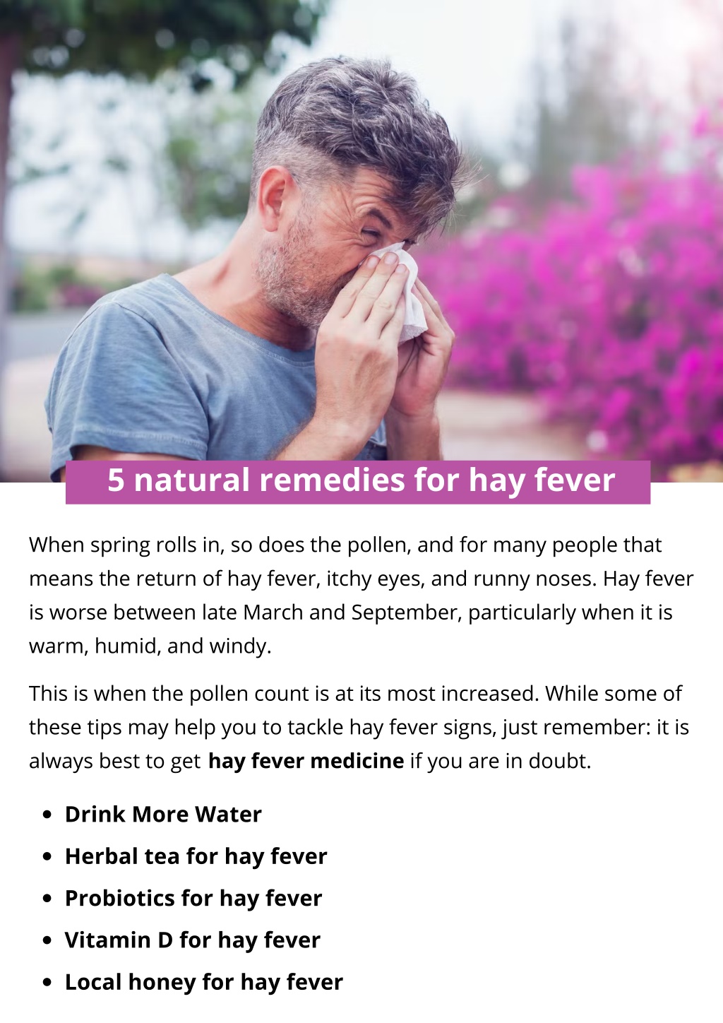 Ppt 5 natural remedies for hay fever powerpoint presentation free