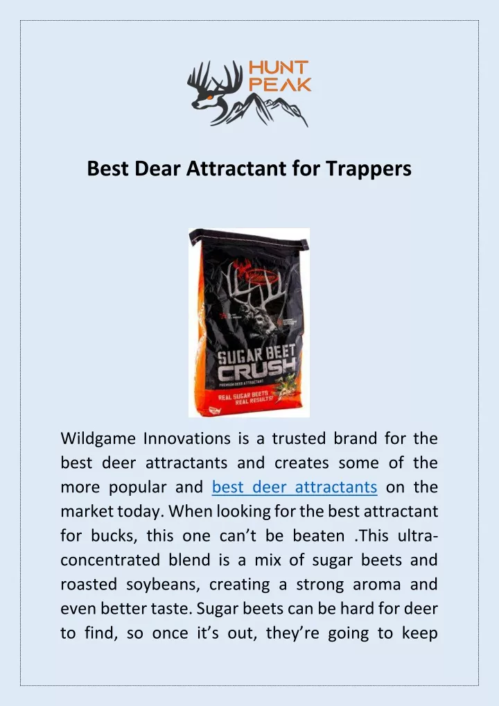 PPT - Best Dear Attractant for Trappers PowerPoint Presentation, free ...