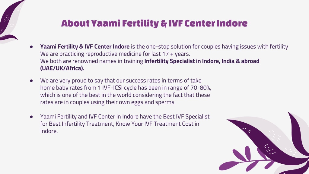 Ppt Best Ivf Center In Indore Infertility Treatment Cost Ivf