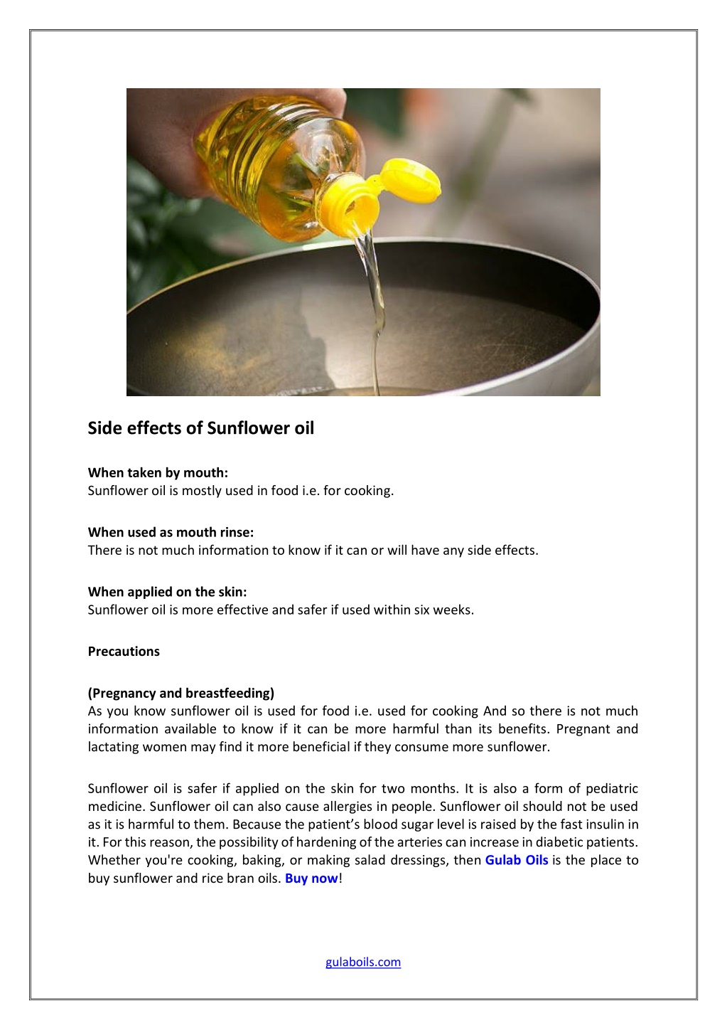 PPT EVERYTHING YOU NEED TO KNOW ABOUT SUNFLOWER OIL PowerPoint