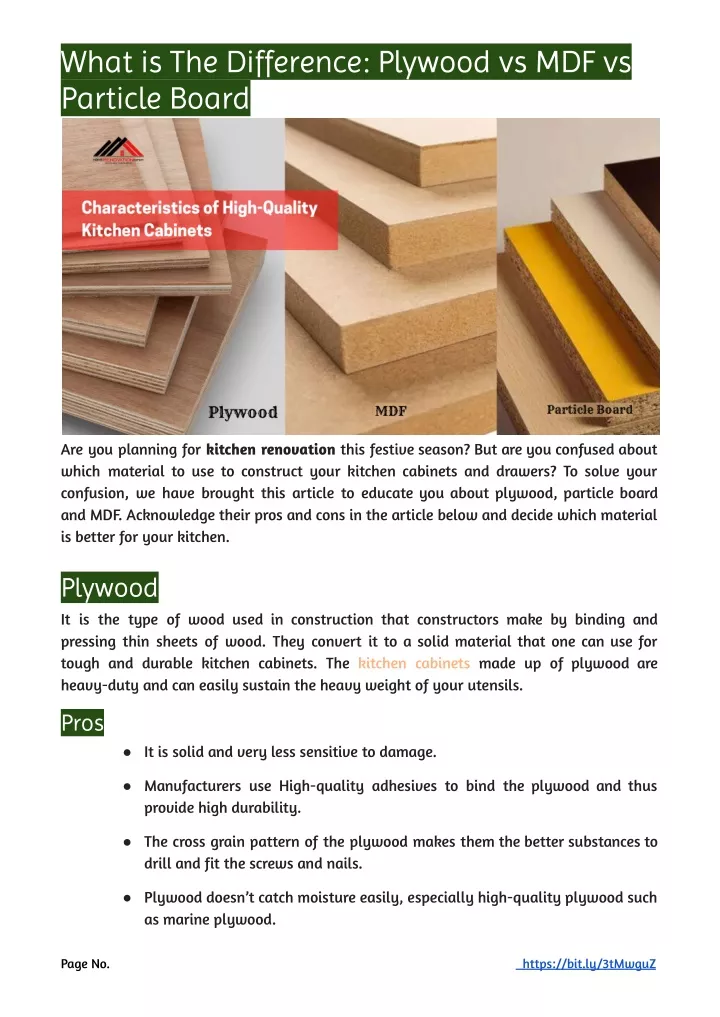 PPT - What is The Difference_ Plywood vs MDF vs Particle Board ...