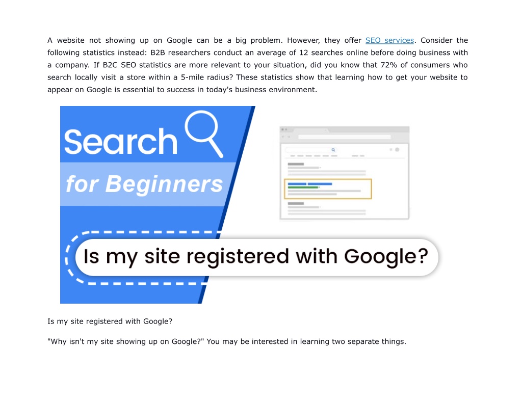 PPT   Why My Site Is Not Showing Up On Google