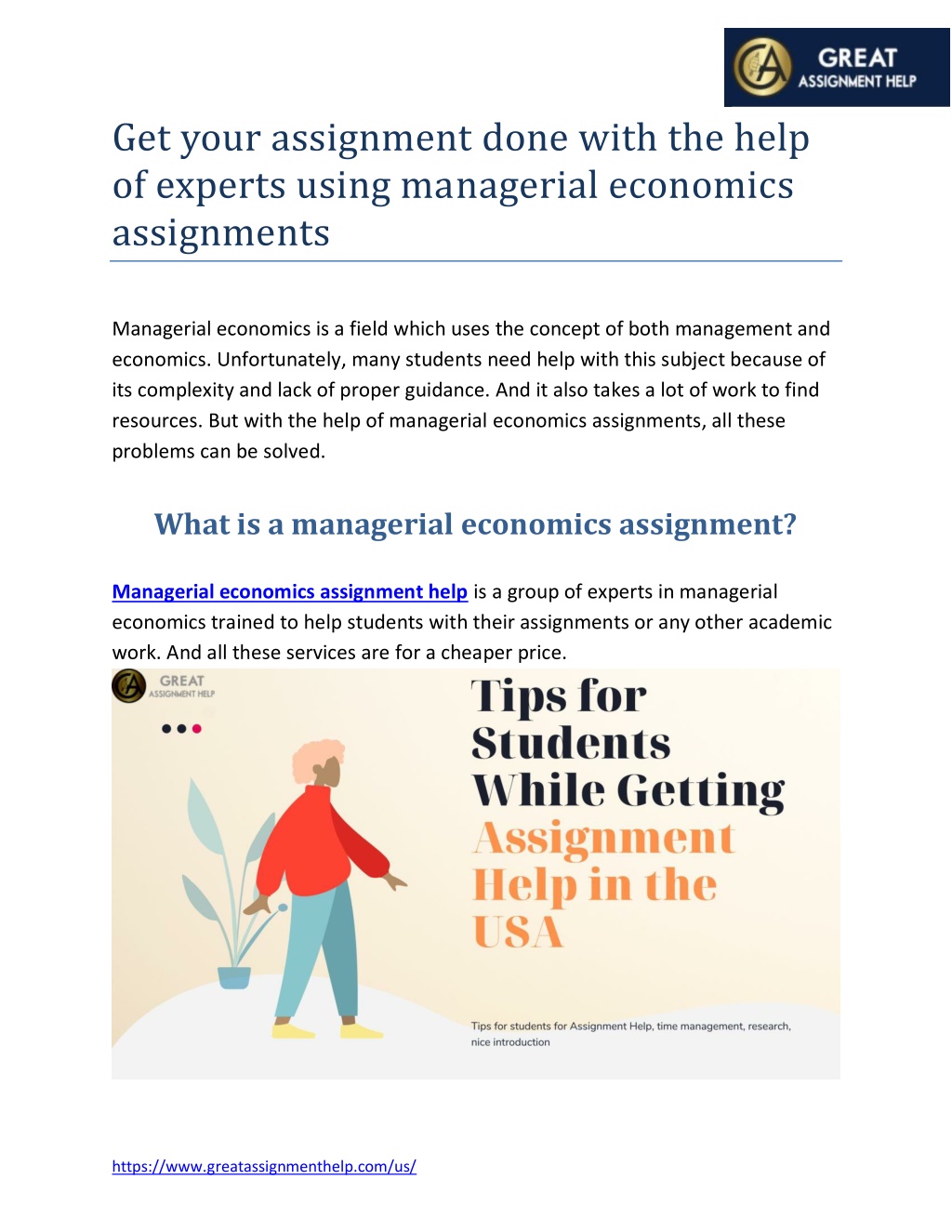 managerial economics assignments