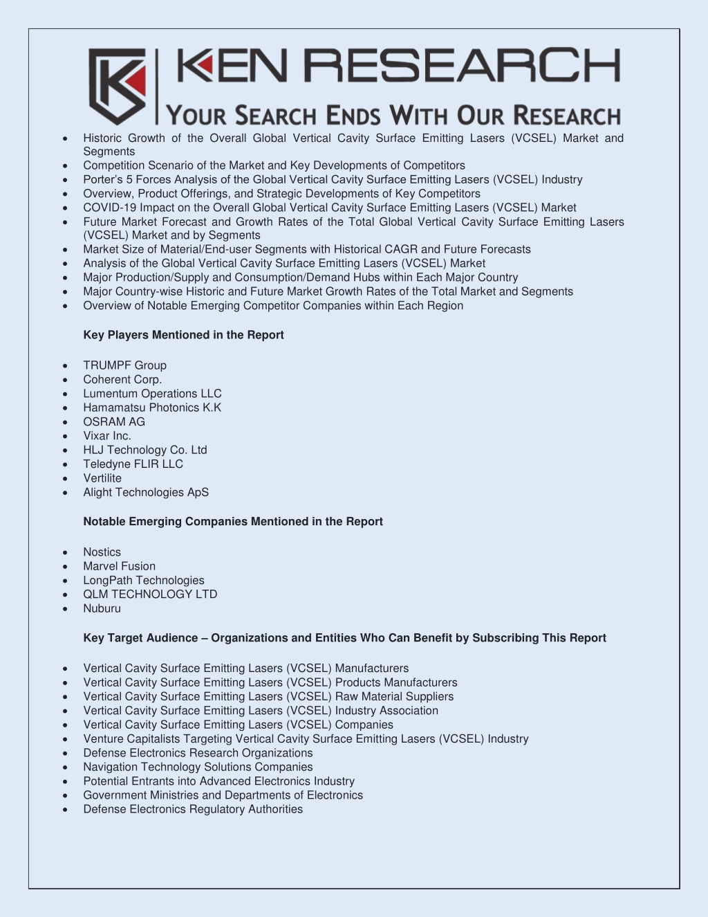 PPT - Global Vertical Cavity Surface Emitting Lasers (VCSEL) Market ...