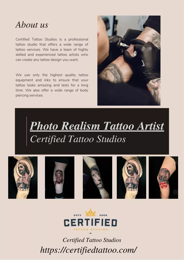PPT Best Photo Realism Tattoo Artist Certified Tattoo Studios