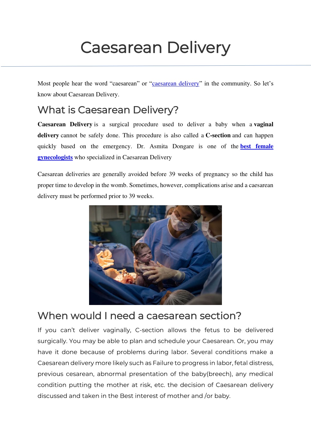 PPT Caesarean Delivery PowerPoint Presentation free download ID
