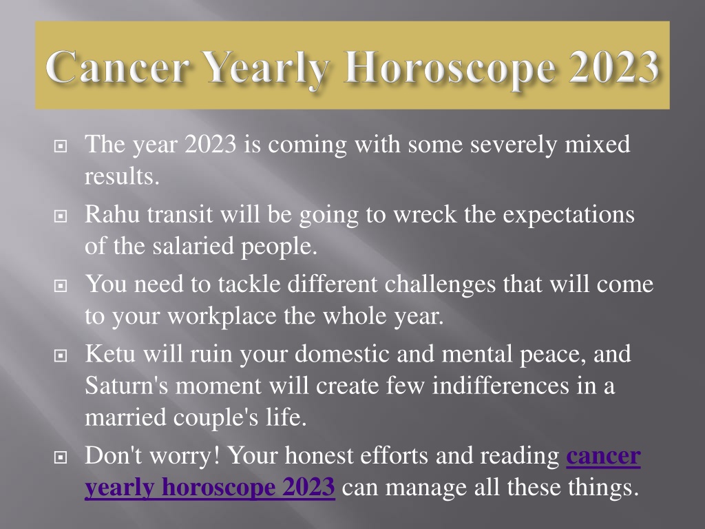 PPT - Yearly Horoscope 2023 PowerPoint Presentation, Free Download - ID ...