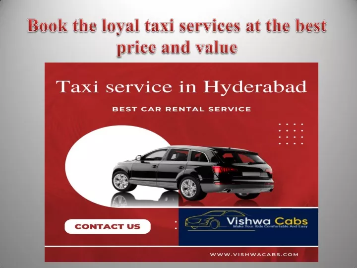 PPT Book the loyal taxi services at the best price and value