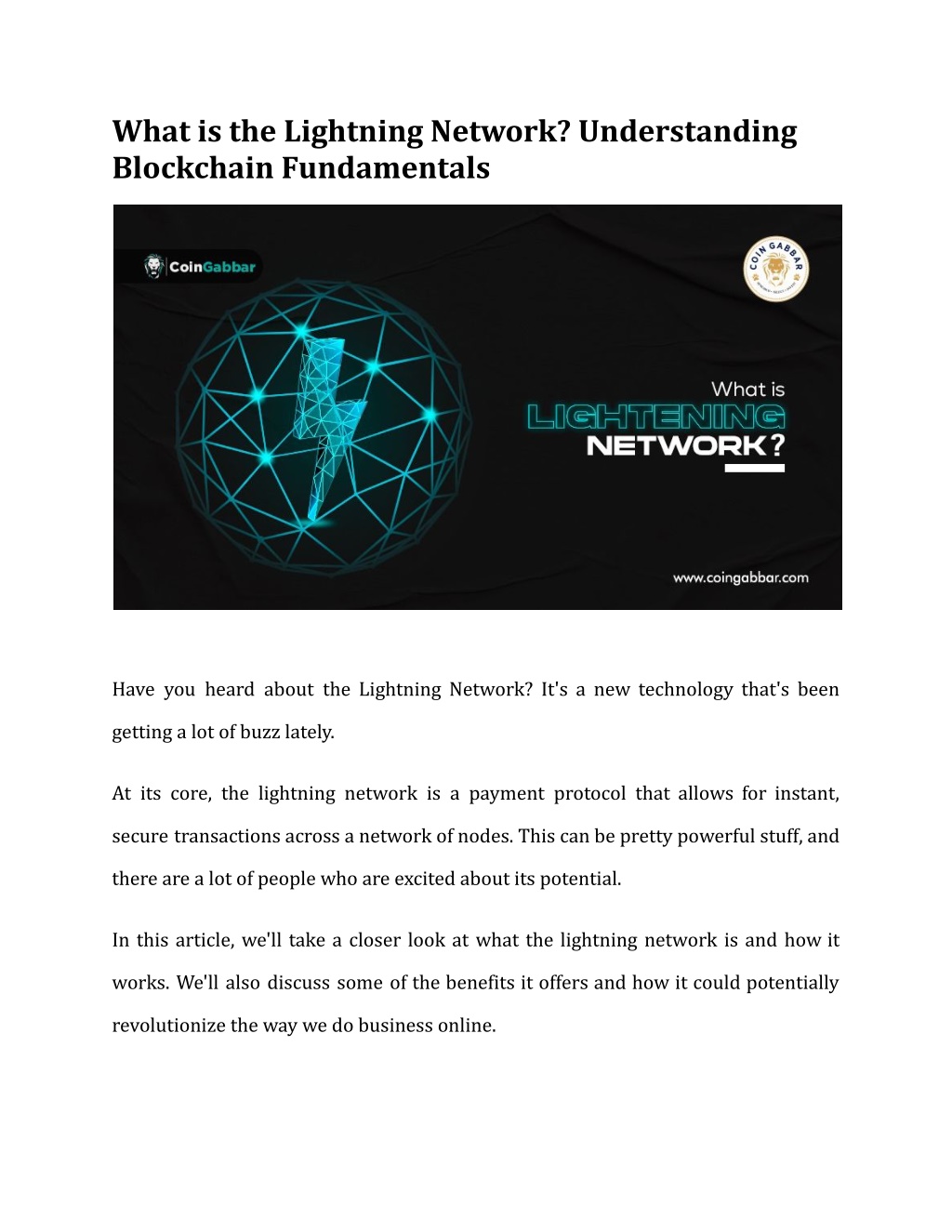 PPT - What is the Lightning Network PowerPoint Presentation, free ...