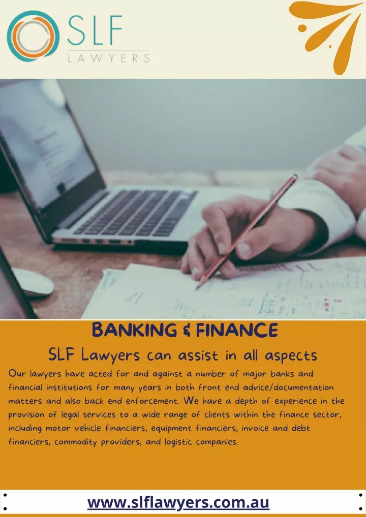 PPT - SLF Lawyers can assist in Banking & Finance PowerPoint ...