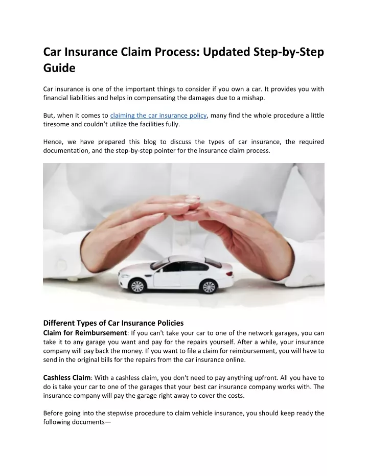 PPT Car Insurance Claim Process Updated Step by Step Guide 