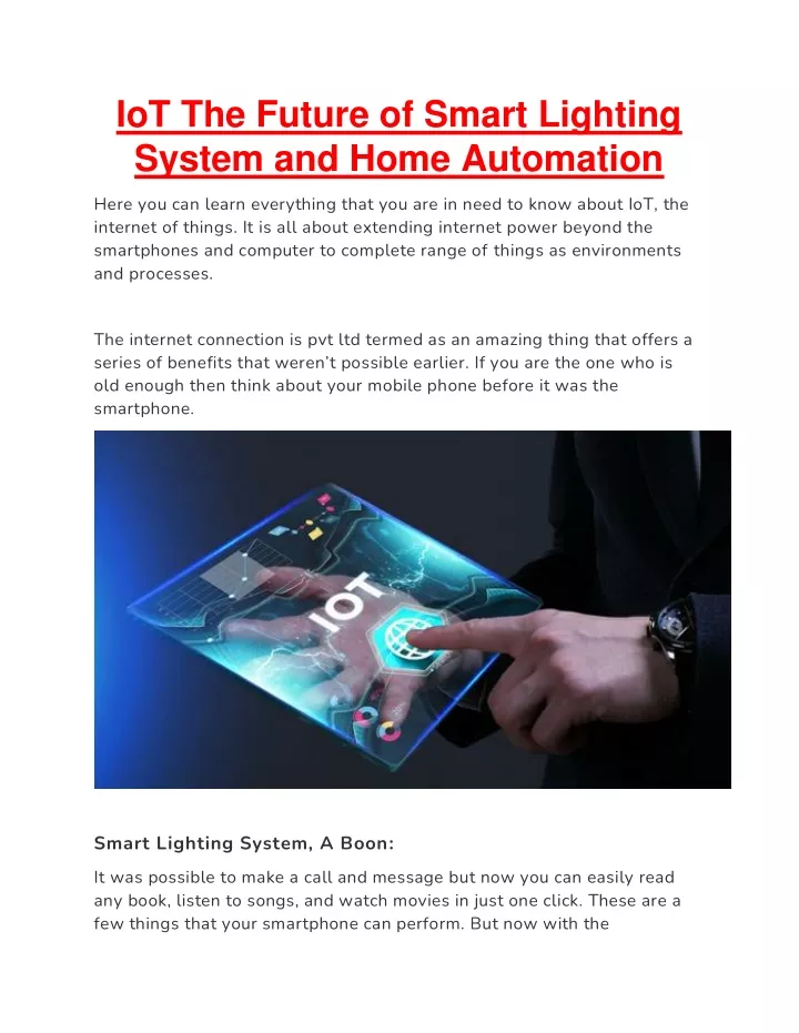 IoT The Future of Smart Lighting System and Home Automation Circuit Diagram