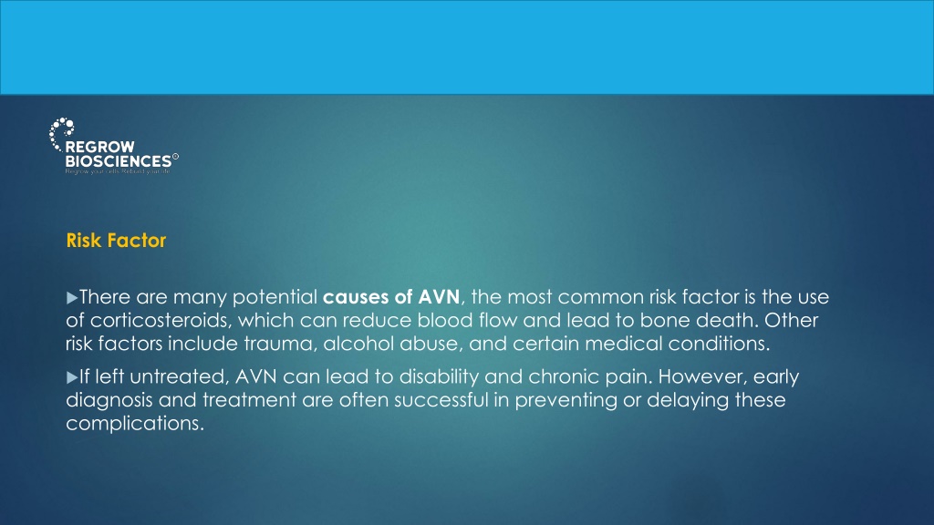 PPT - The Benefits of cell therapy for Avascular Necrosis PowerPoint ...