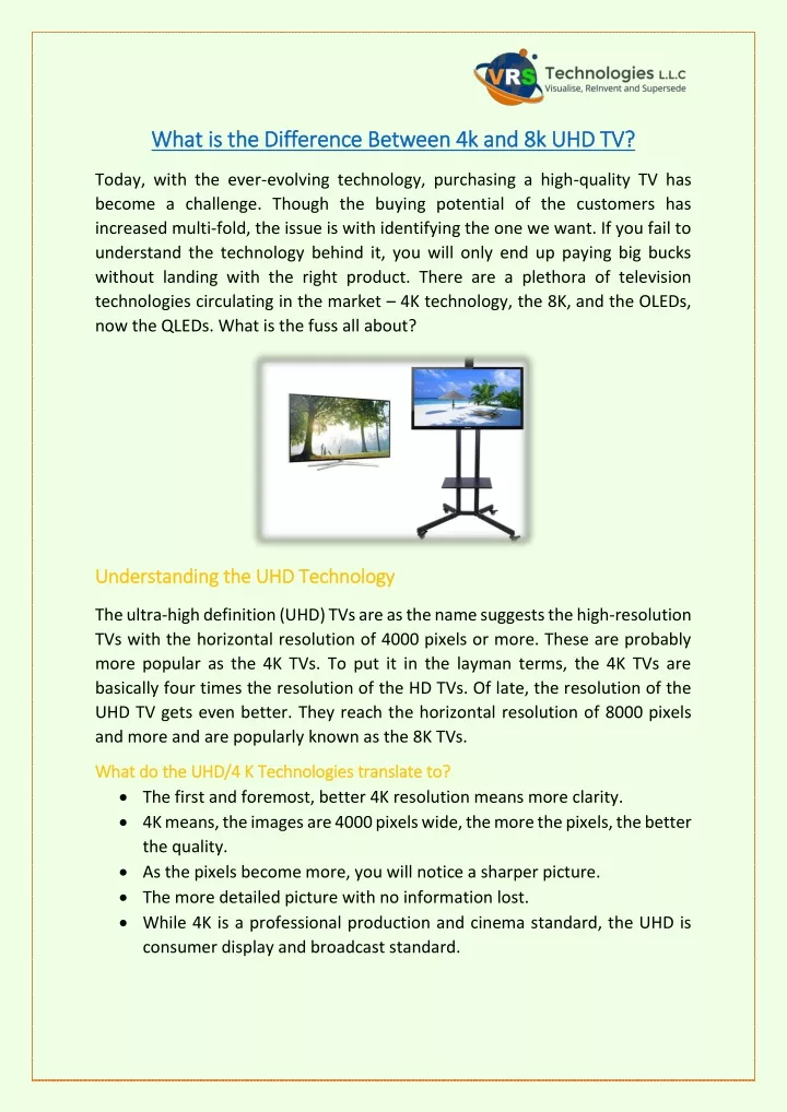 PPT What Is The Difference Between 4k And 8k UHD TV PowerPoint 
