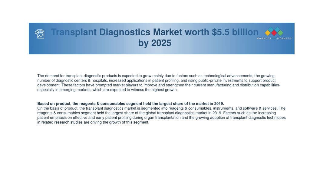 PPT Transplant Diagnostics Market worth 5.5 billion by 2025