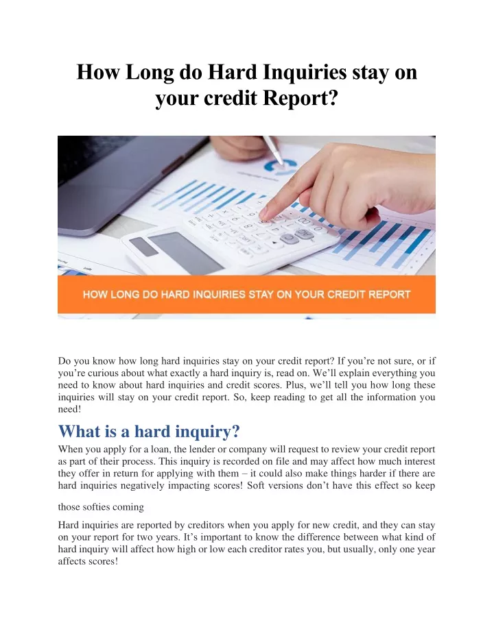 PPT How Long do Hard Inquiries stay on your credit Report? PowerPoint