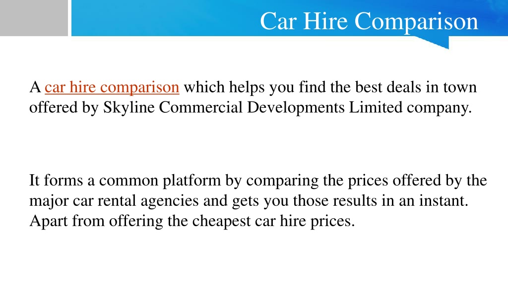 PPT Car Hire Comparison PowerPoint Presentation, free download ID