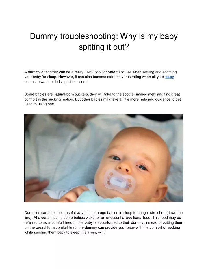 ppt-dummy-troubleshooting-why-is-my-baby-spitting-it-out-powerpoint