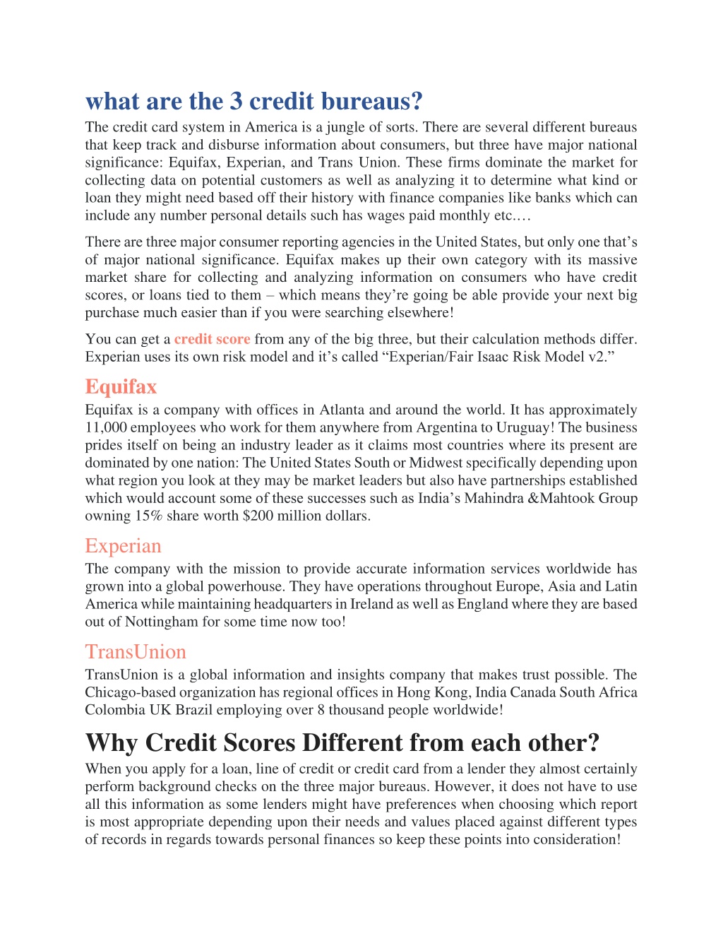 PPT - What are the 3 credit bureaus in USA? PowerPoint Presentation ...