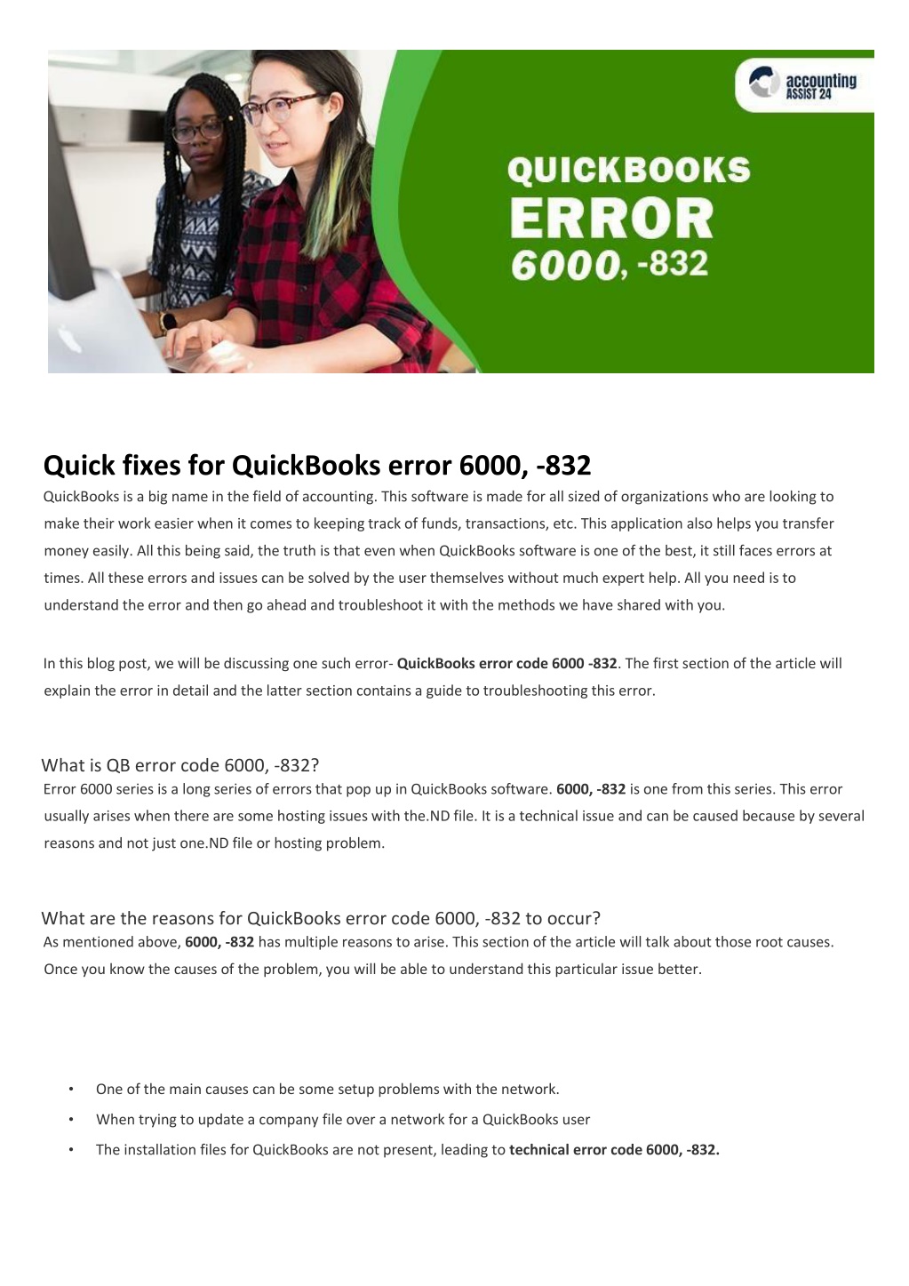 PPT - Troubleshooting PDF Guide To Fix QuickBooks Error Code 6000 832 ...