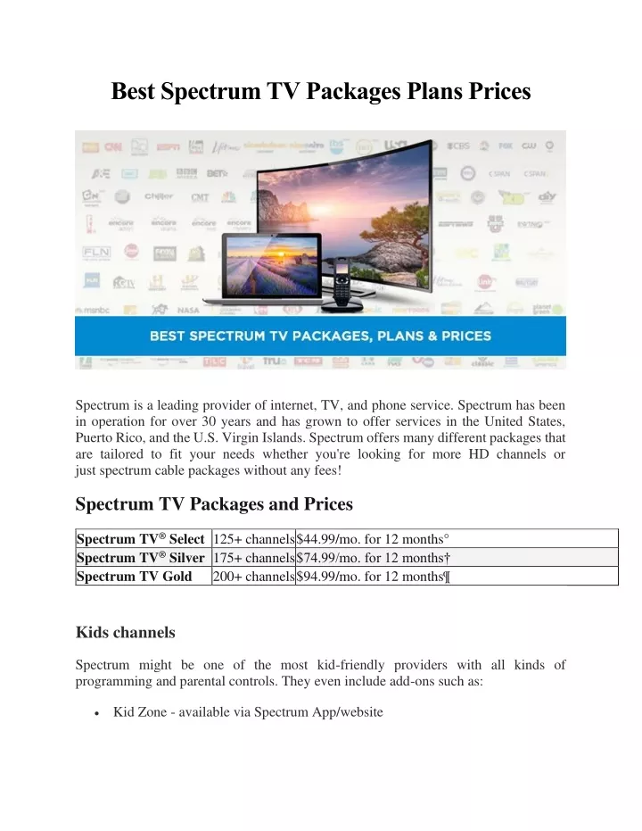 ppt-best-spectrum-tv-packages-plans-prices-powerpoint-presentation