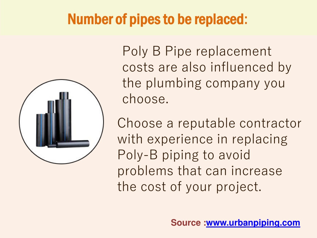 PPT Factors Affecting PolyB Pipe Replacement Costs PowerPoint