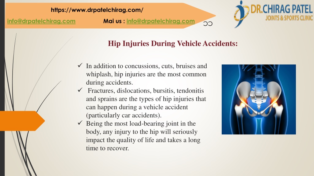 PPT - Common Injuries Associated With Vehicle Accidents Hip, Knee ...