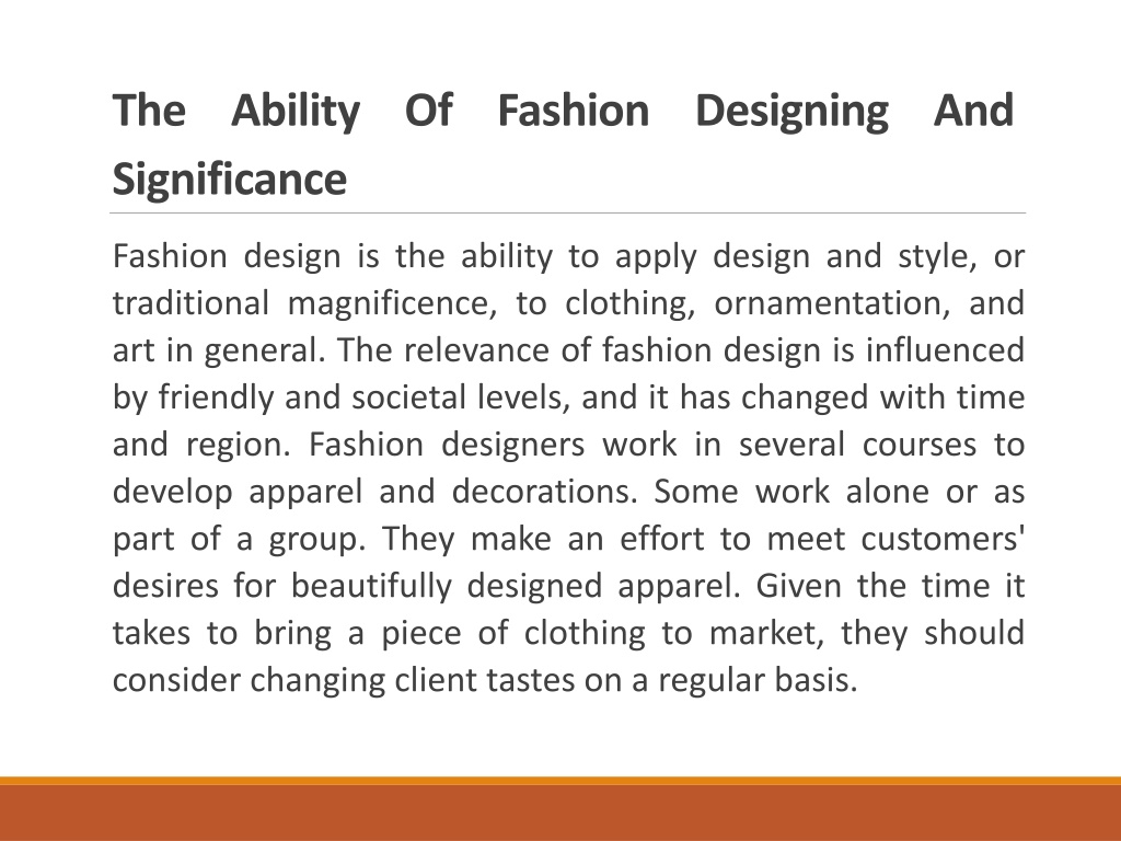 importance of fashion design essay