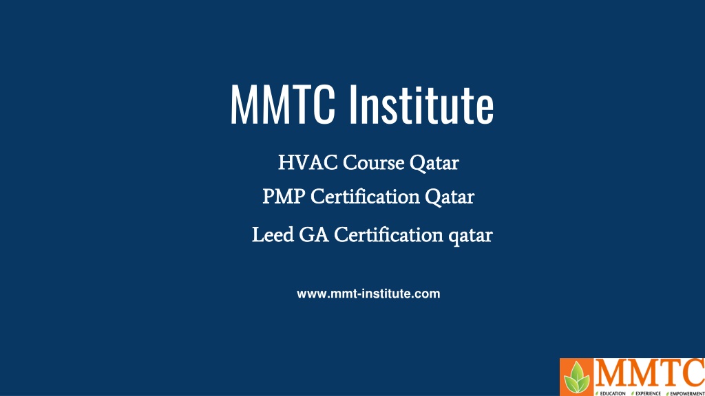 PPT - PMP Certification qatar|Leed GA Certification qatar|HVAC courses ...