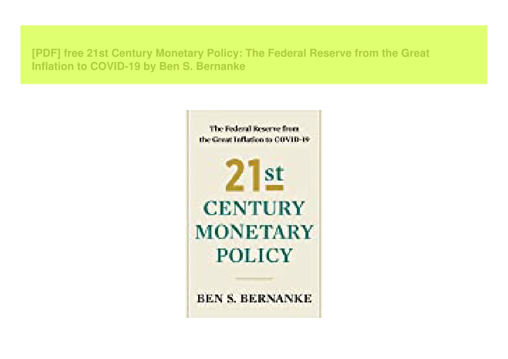 PPT - [PDF] Free 21st Century Monetary Policy The Federal Reserve From ...