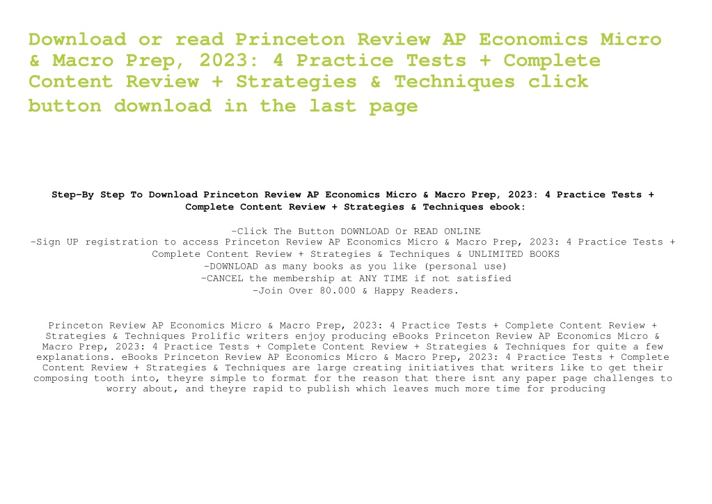 PPT [READ] Princeton Review AP Economics Micro & Macro Prep 2023 4