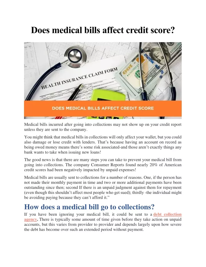 PPT Does medical bills affect credit score? PowerPoint Presentation