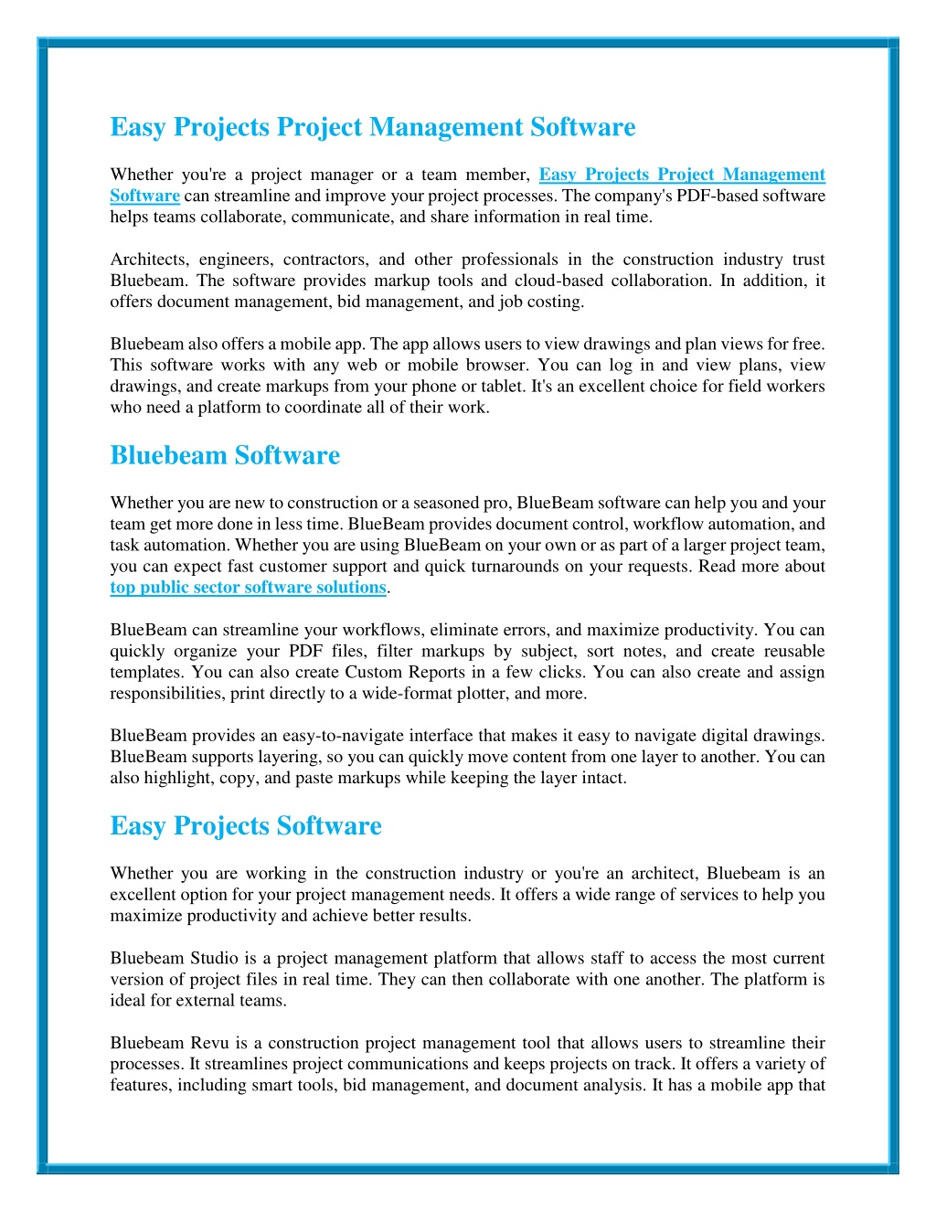 PPT - Bluebeam Project Management Vs Easy Projects Project Management ...