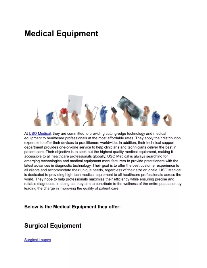 PPT - Medical Equipment PowerPoint Presentation, Free Download - ID ...